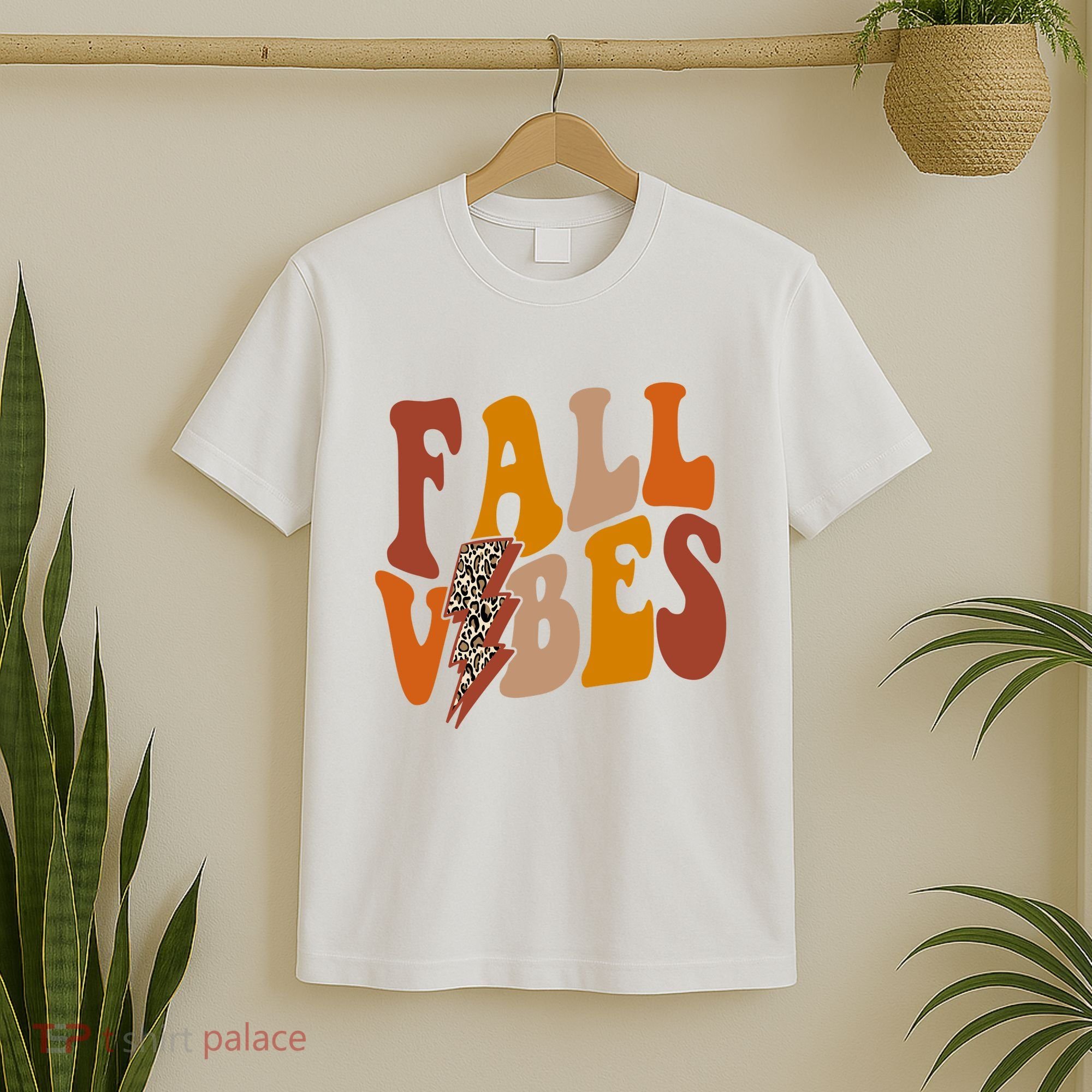 Fall Vibes Fall Season Lighting Bolt T-Shirt
