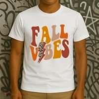 Fall Vibes Fall Season Lighting Bolt T-Shirt thumb 3