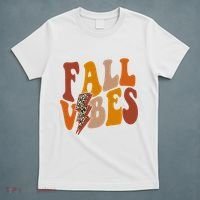 Fall Vibes Fall Season Lighting Bolt T-Shirt thumb 5