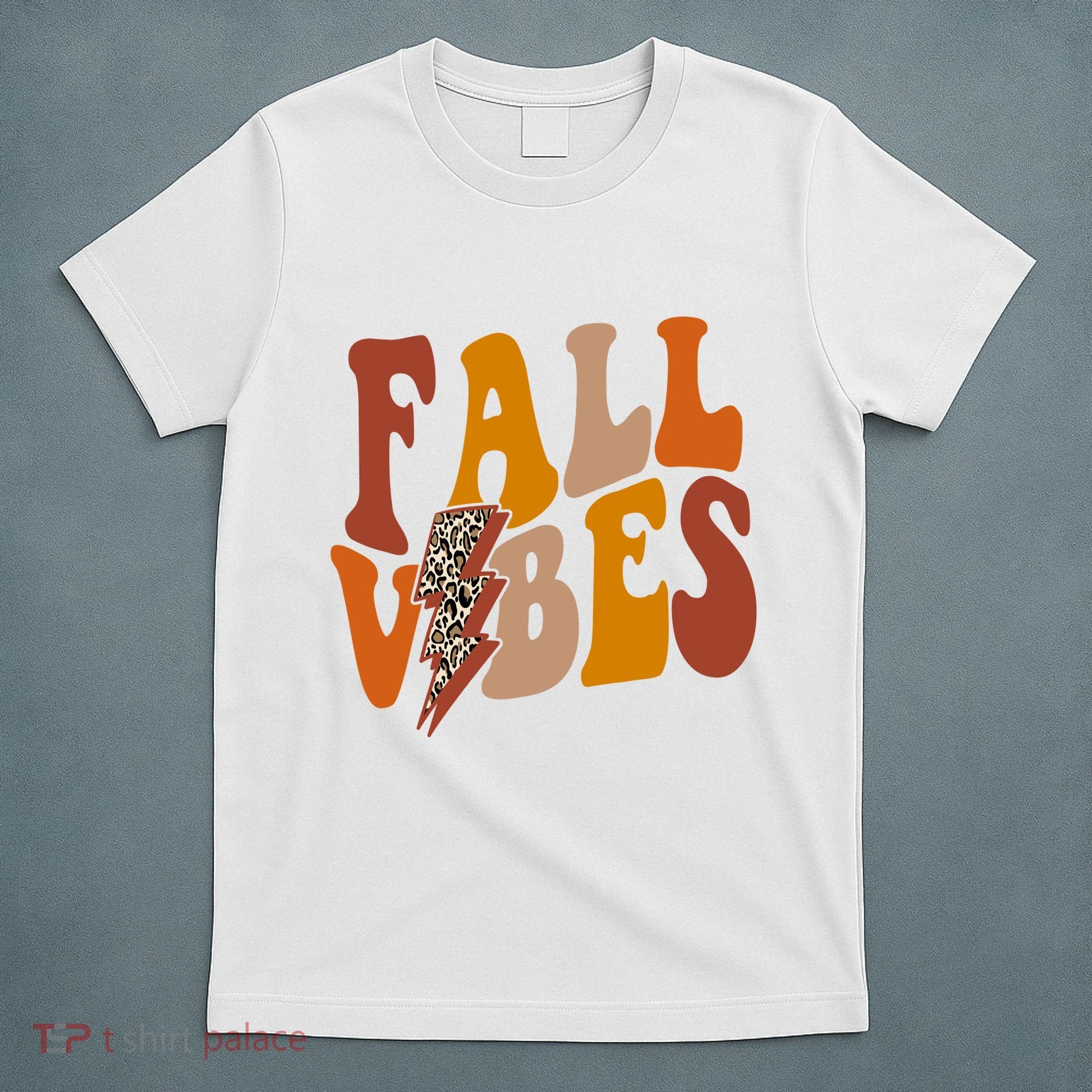 Fall Vibes Fall Season Lighting Bolt T-Shirt