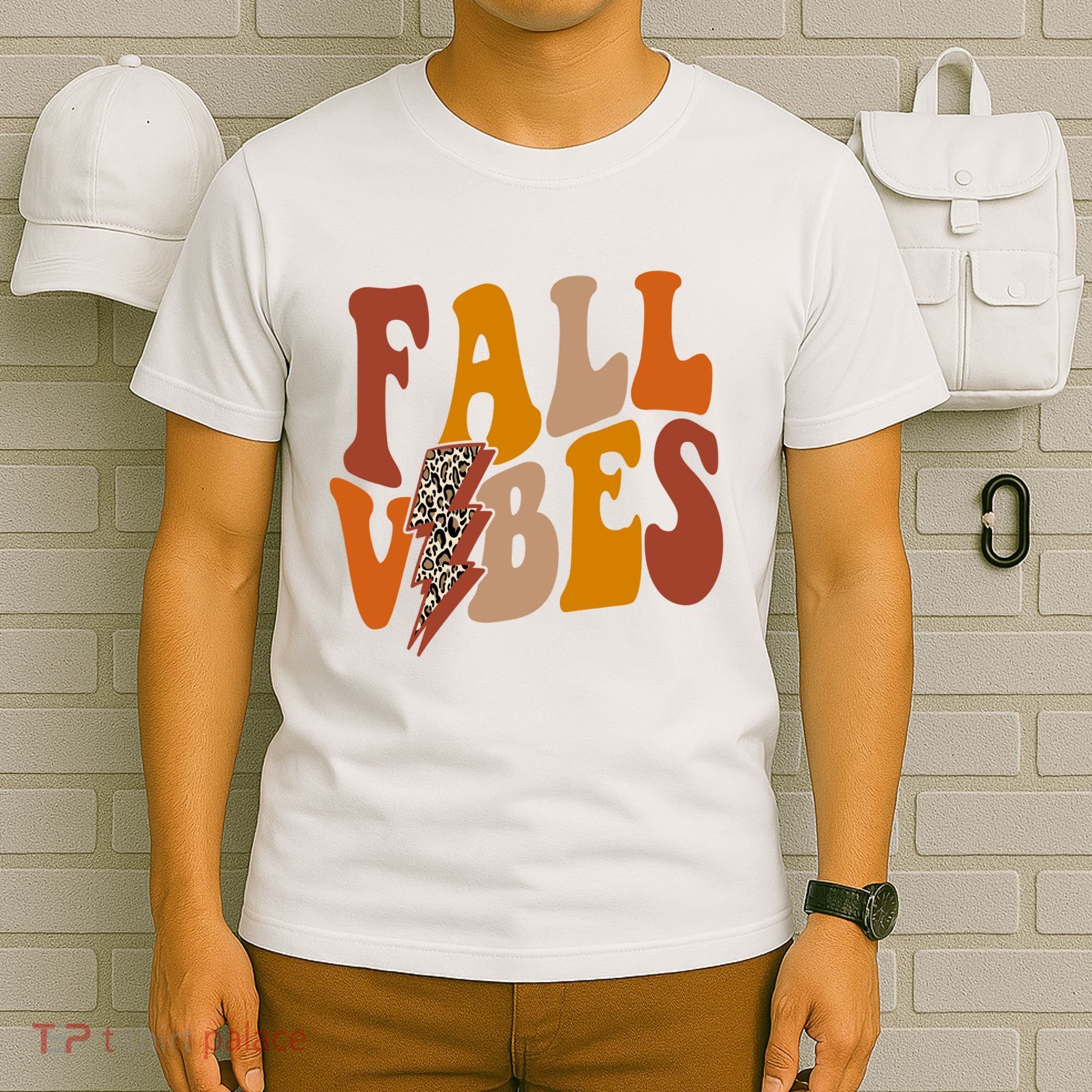 Fall Vibes Fall Season Lighting Bolt T-Shirt