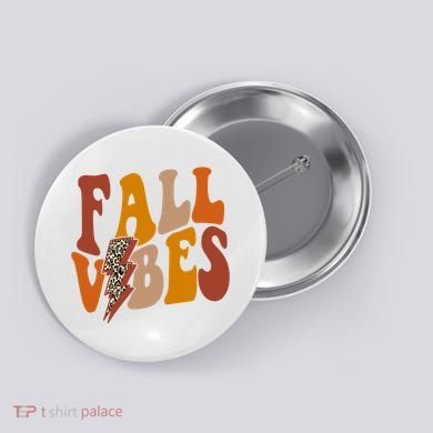 Fall Vibes Fall Season Lighting Bolt Button