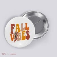 Fall Vibes Fall Season Lighting Bolt Button thumb 0