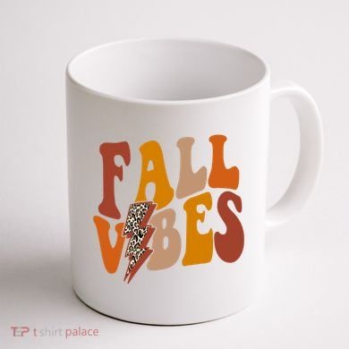 Fall Vibes Fall Season Lighting Bolt Coffee Mug back