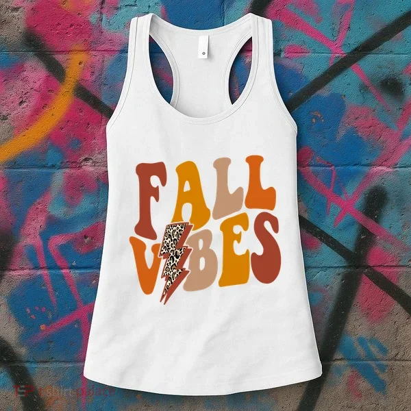 Fall Vibes Fall Season Lighting Bolt Women's Tank Top