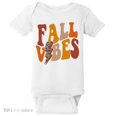 Fall Vibes Fall Season Lighting Bolt Baby Bodysuit