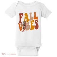 Fall Vibes Fall Season Lighting Bolt Baby Bodysuit thumb 0