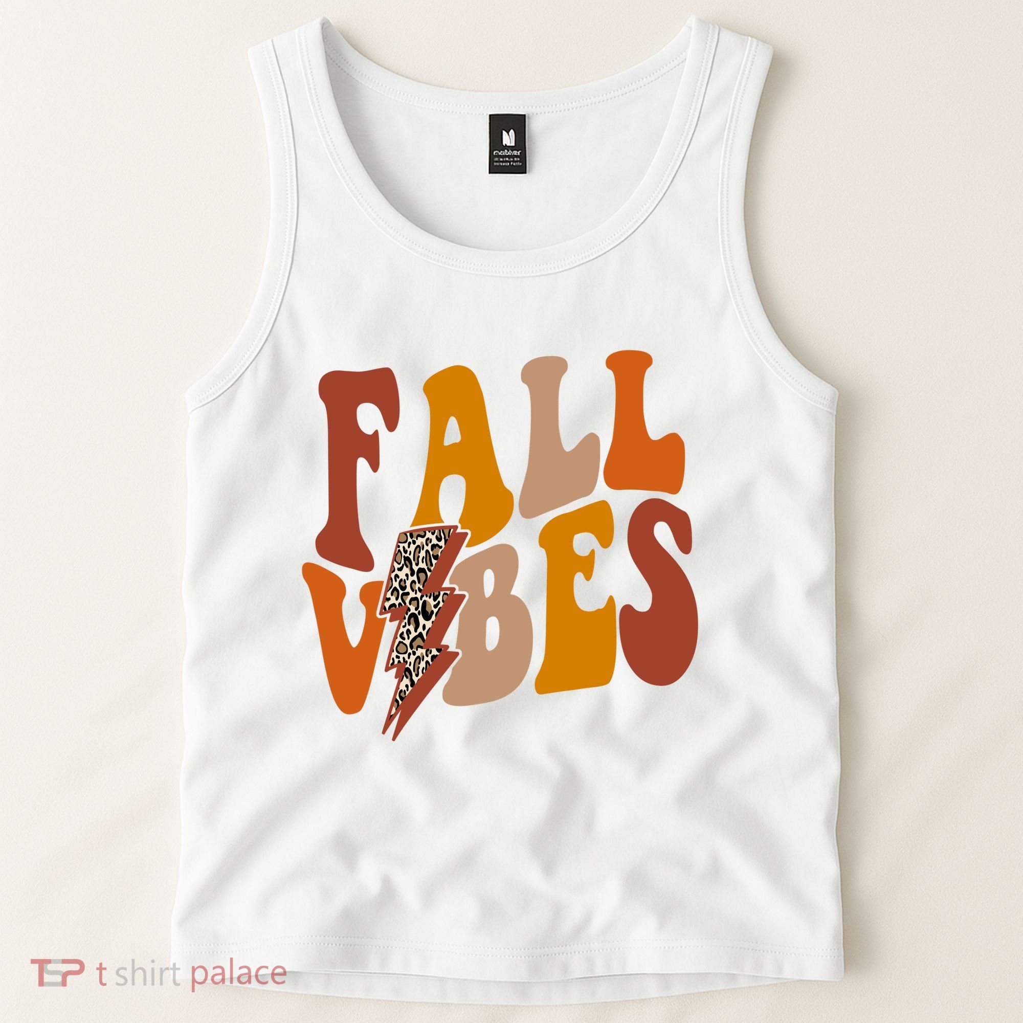 Fall Vibes Fall Season Lighting Bolt Tank Top