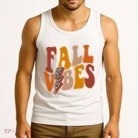 Fall Vibes Fall Season Lighting Bolt Tank Top thumb 3