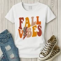 Fall Vibes Fall Season Lighting Bolt Women's T-Shirt thumb 3