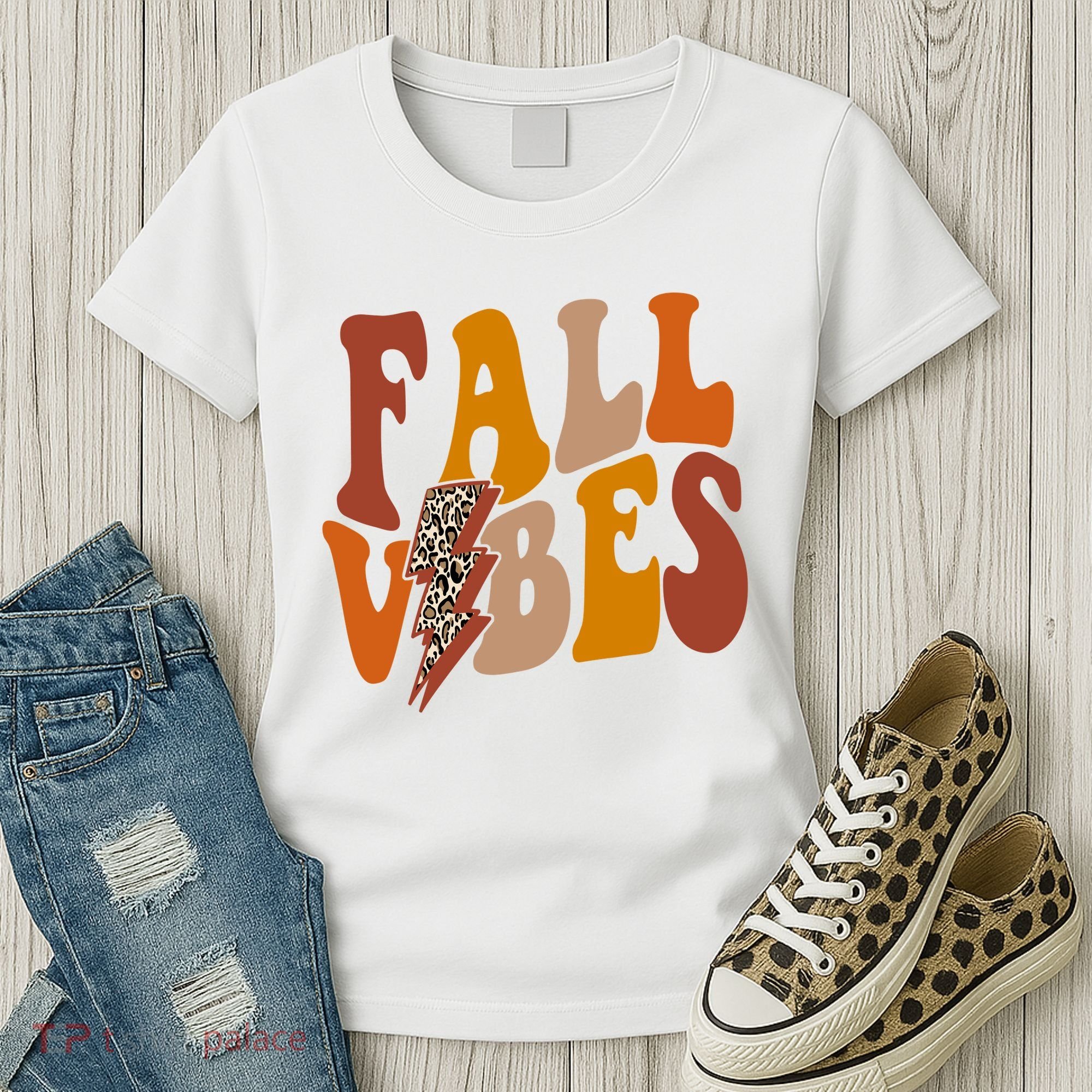 Fall Vibes Fall Season Lighting Bolt Women's T-Shirt