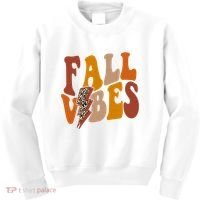 Fall Vibes Fall Season Lighting Bolt Kids Sweatshirt thumb 0