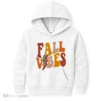 Fall Vibes Fall Season Lighting Bolt Kids Hoodie thumb 0