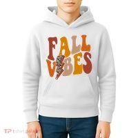 Fall Vibes Fall Season Lighting Bolt Kids Hoodie thumb 4