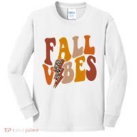 Fall Vibes Fall Season Lighting Bolt Kids Long Sleeve Shirt thumb 0