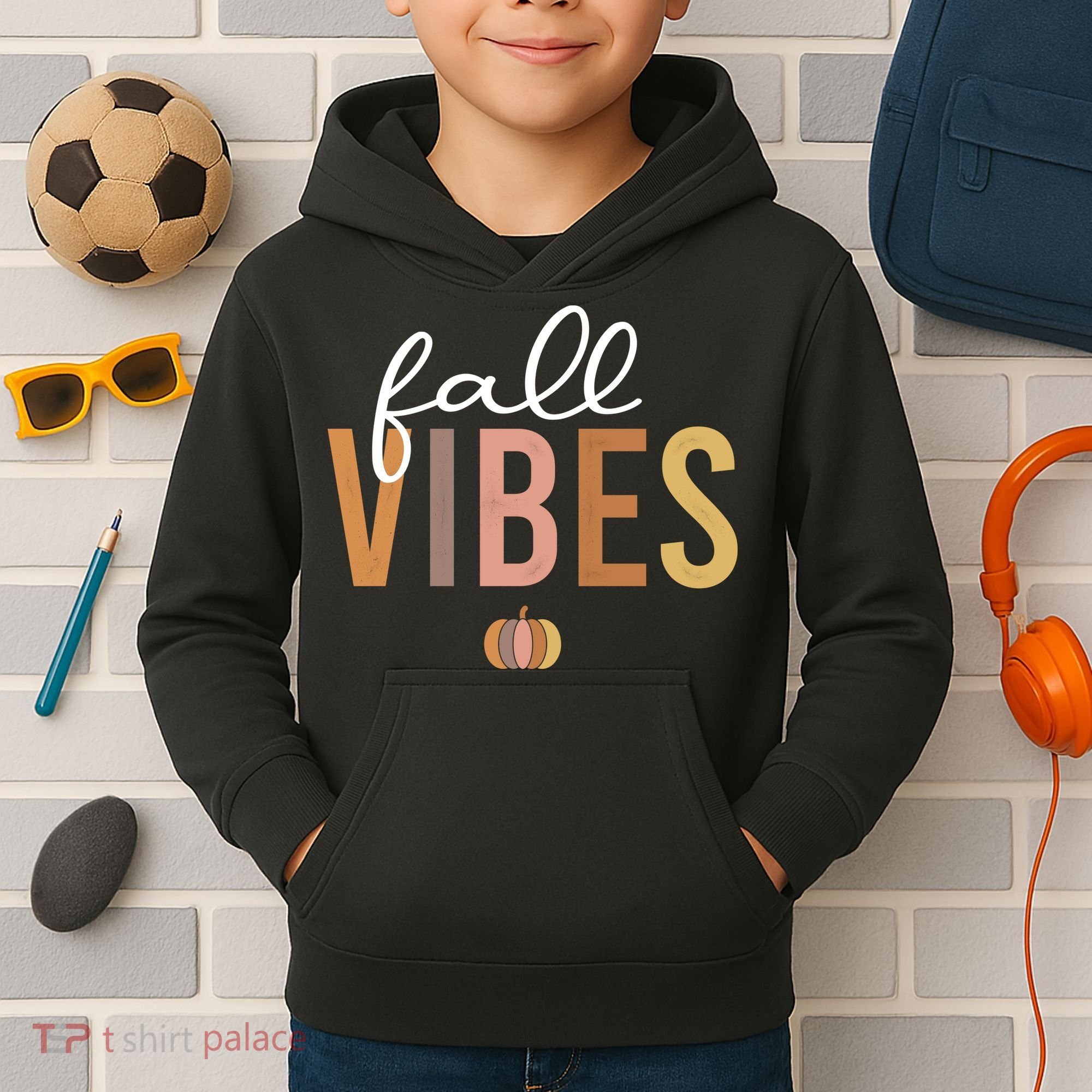 Fall Vibes Kids Hoodie