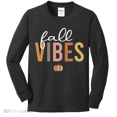 Fall Vibes Kids Long Sleeve Shirt
