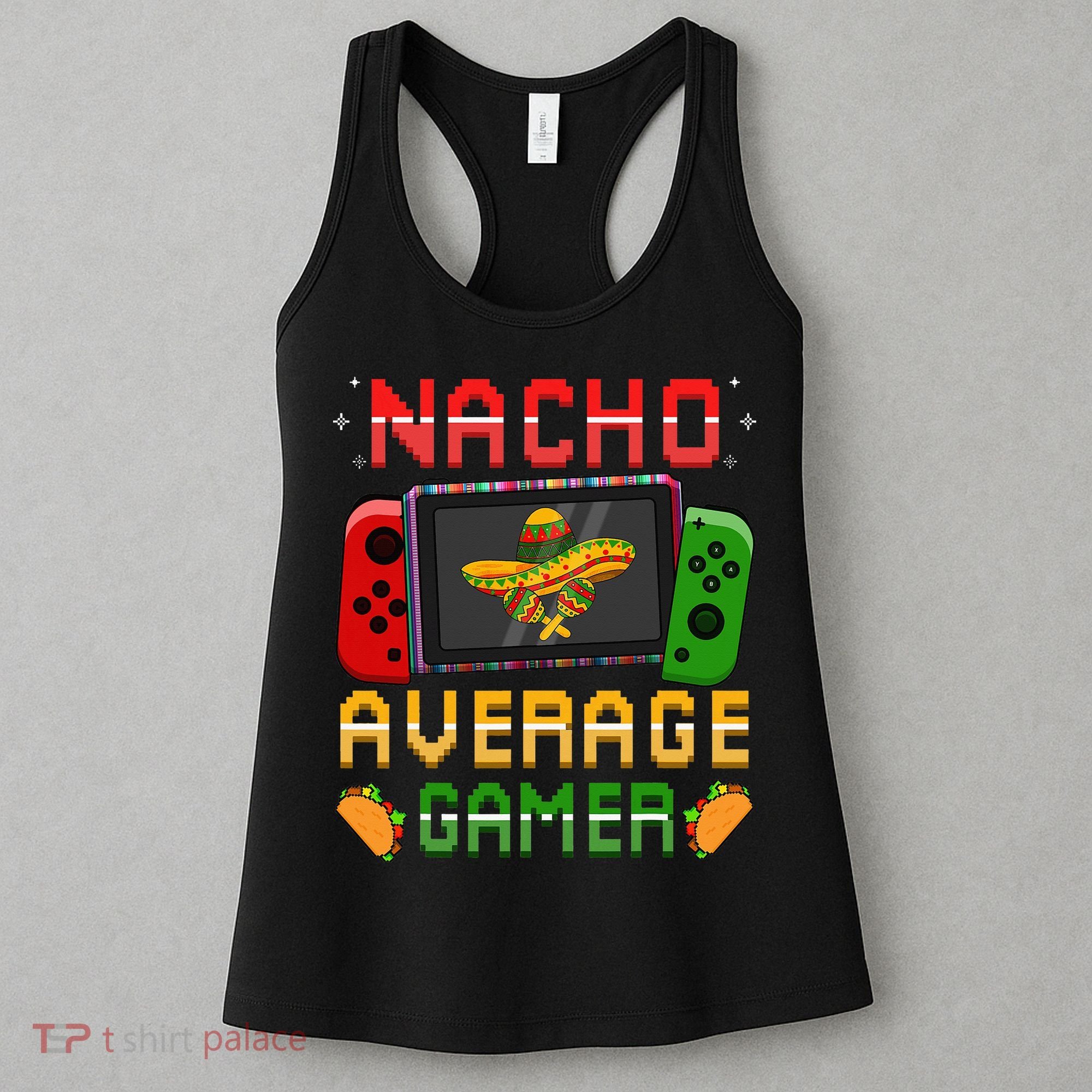 Funny Video Gamer Cinco De Mayo Let's Fiesta Party Women's Tank Top