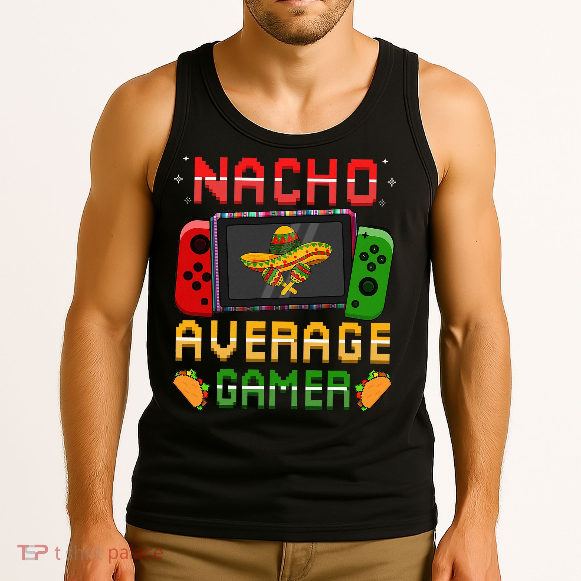 Funny Video Gamer Cinco De Mayo Let's Fiesta Party Tank Top
