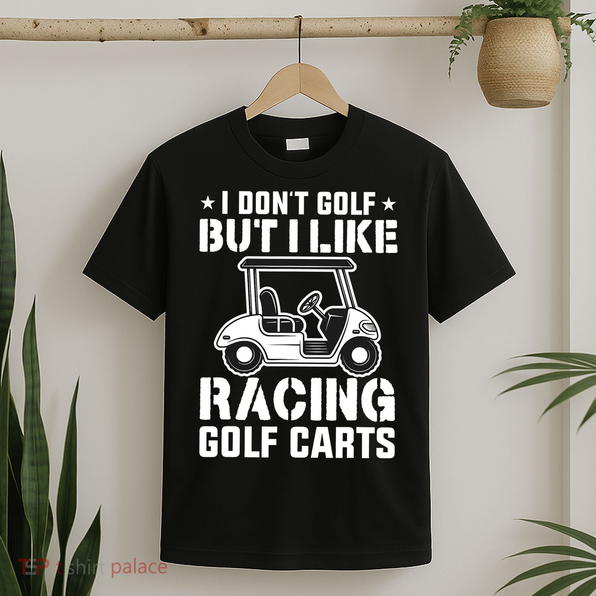 Funny Vintage Golfing I Like Racing Golf Cart T-Shirt