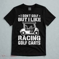 Funny Vintage Golfing I Like Racing Golf Cart T-Shirt thumb 5