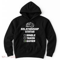 Funny Video Gamer Humor Relationship Status Single Taken Hoodie thumb 0