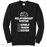Funny Video Gamer Humor Relationship Status Single Taken Sweatshirt thumb 0