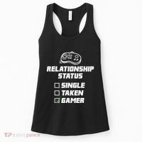 Funny Video Gamer Humor Relationship Status Single Taken Women's Tank Top thumb 0