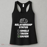 Funny Video Gamer Humor Relationship Status Single Taken Women's Tank Top thumb 3