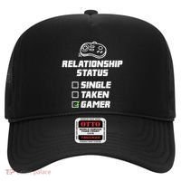 Funny Video Gamer Humor Relationship Status Single Taken Hat thumb 0