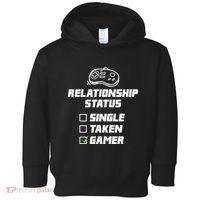 Funny Video Gamer Humor Relationship Status Single Taken Toddler Hoodie thumb 0