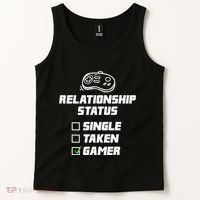 Funny Video Gamer Humor Relationship Status Single Taken Tank Top thumb 2