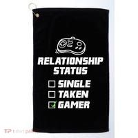 Funny Video Gamer Humor Relationship Status Single Taken Golf Towel thumb 0
