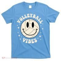 Funny Volleyball Gift Mom Volleyball Vibes Smile Face Meme Funny Gift T-Shirt thumb 0