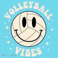 Funny Volleyball Gift Mom Volleyball Vibes Smile Face Meme Funny Gift T-Shirt thumb 6