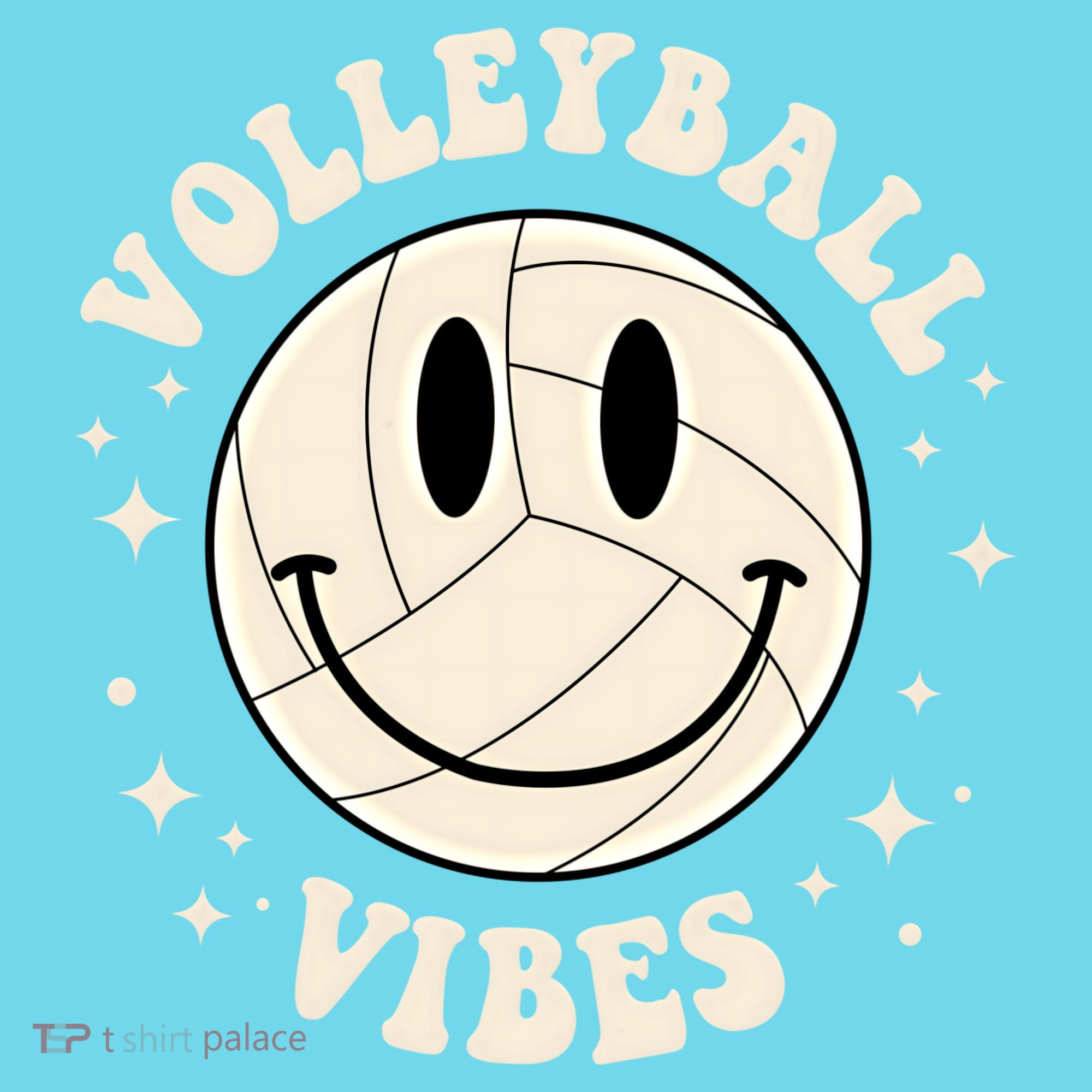 Funny Volleyball Gift Mom Volleyball Vibes Smile Face Meme Funny Gift T-Shirt