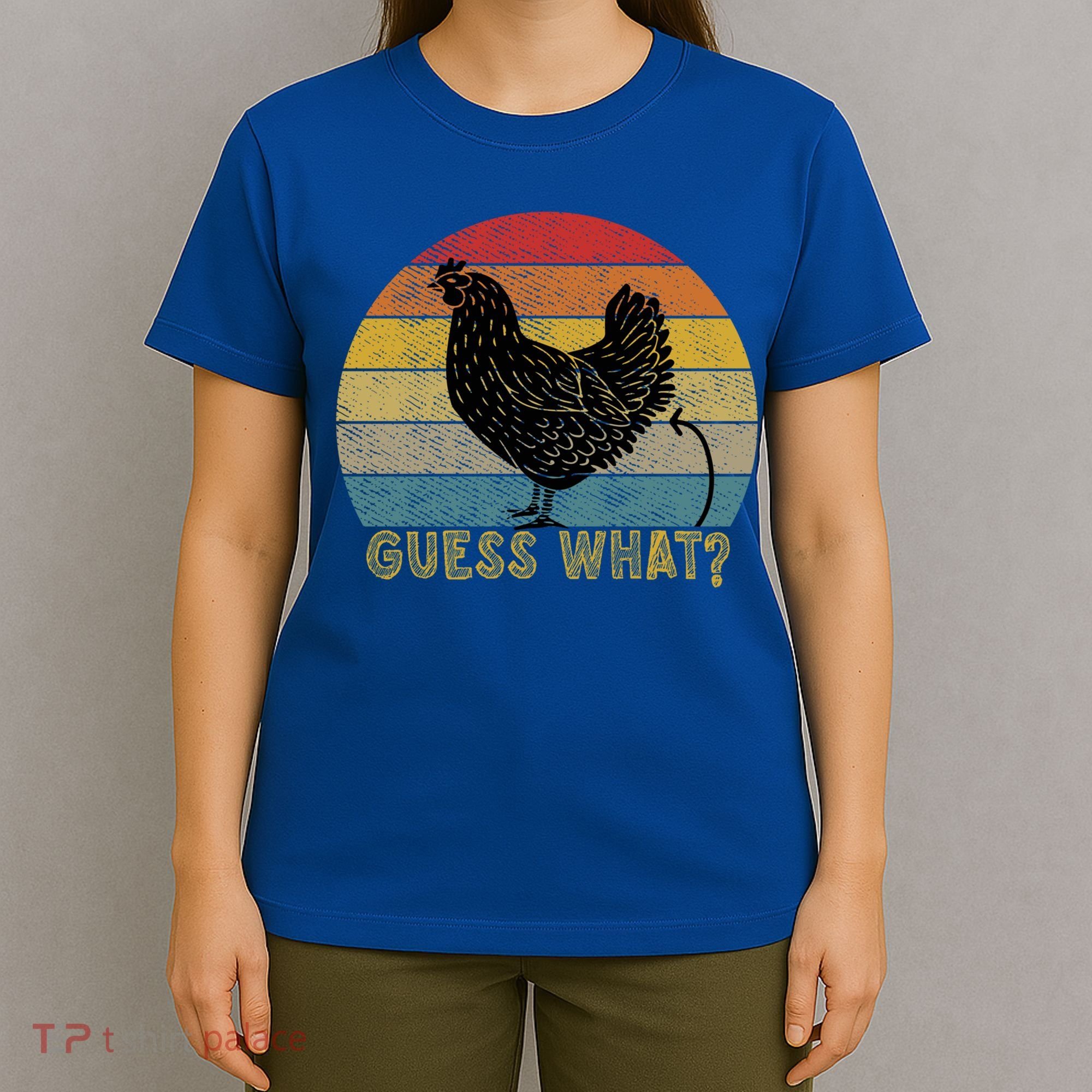 Funny Vintage Guess What? Chicken Butt! Farm Chicken Butt Gift T-Shirt