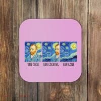 Funny Van Gogh Van Goghing Van Gone Fine Art Painting Joke Coaster thumb 0