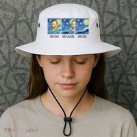 Funny Van Gogh Van Goghing Van Gone Fine Art Painting Joke Bucket Hat thumb 3