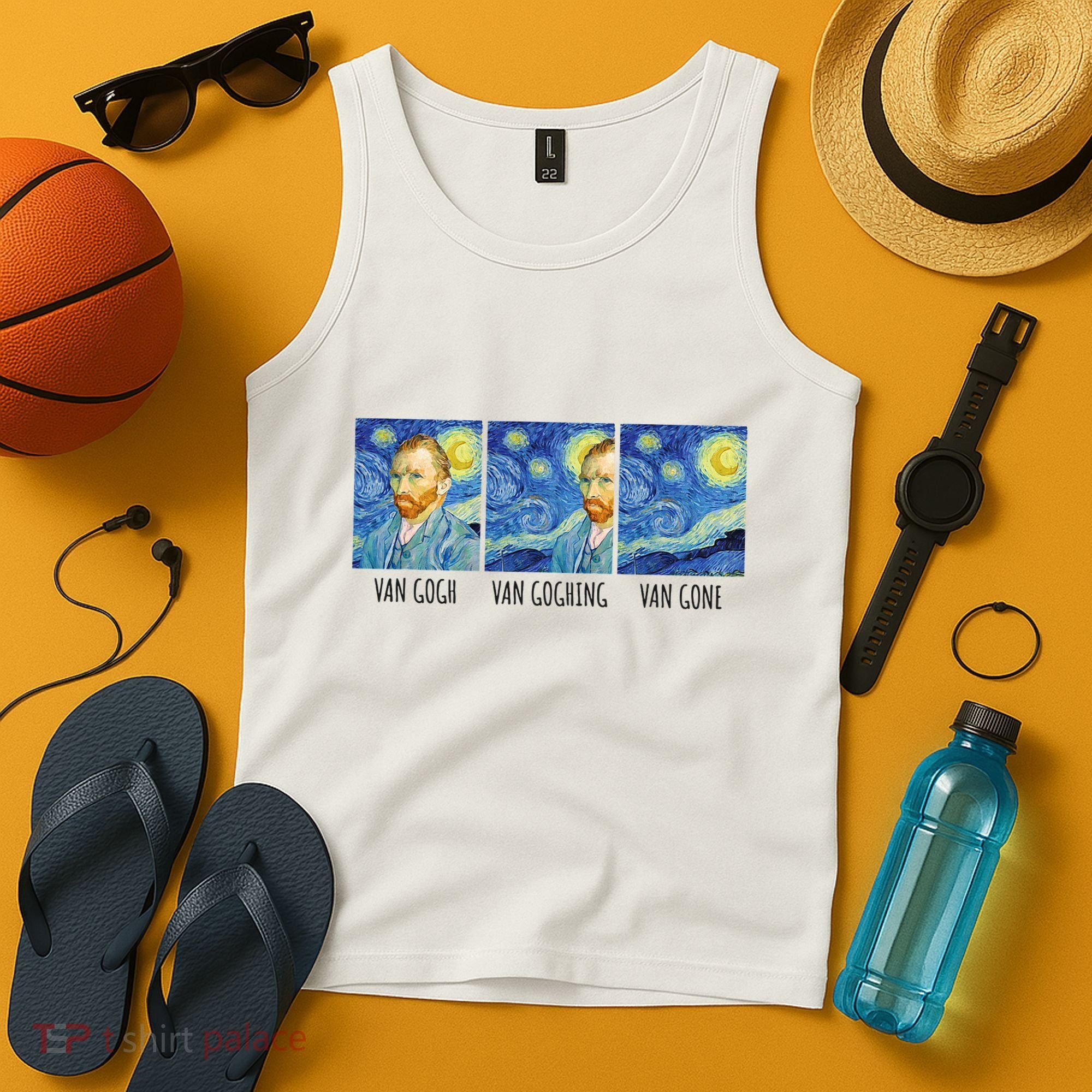 Funny Van Gogh Van Goghing Van Gone Fine Art Painting Joke Tank Top