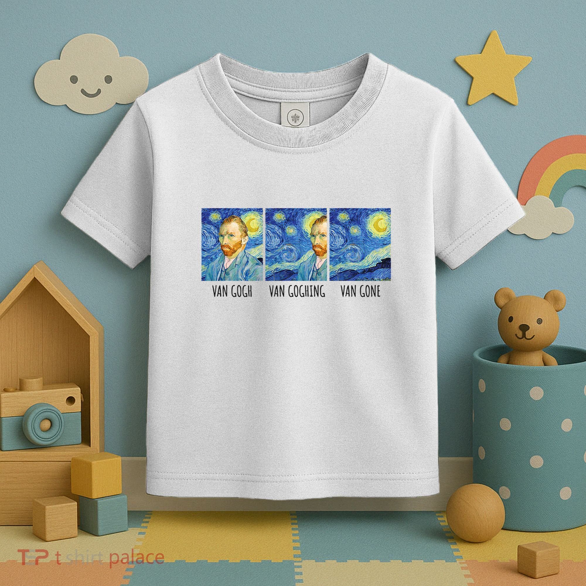 Funny Van Gogh Van Goghing Van Gone Fine Art Painting Joke Toddler T-Shirt