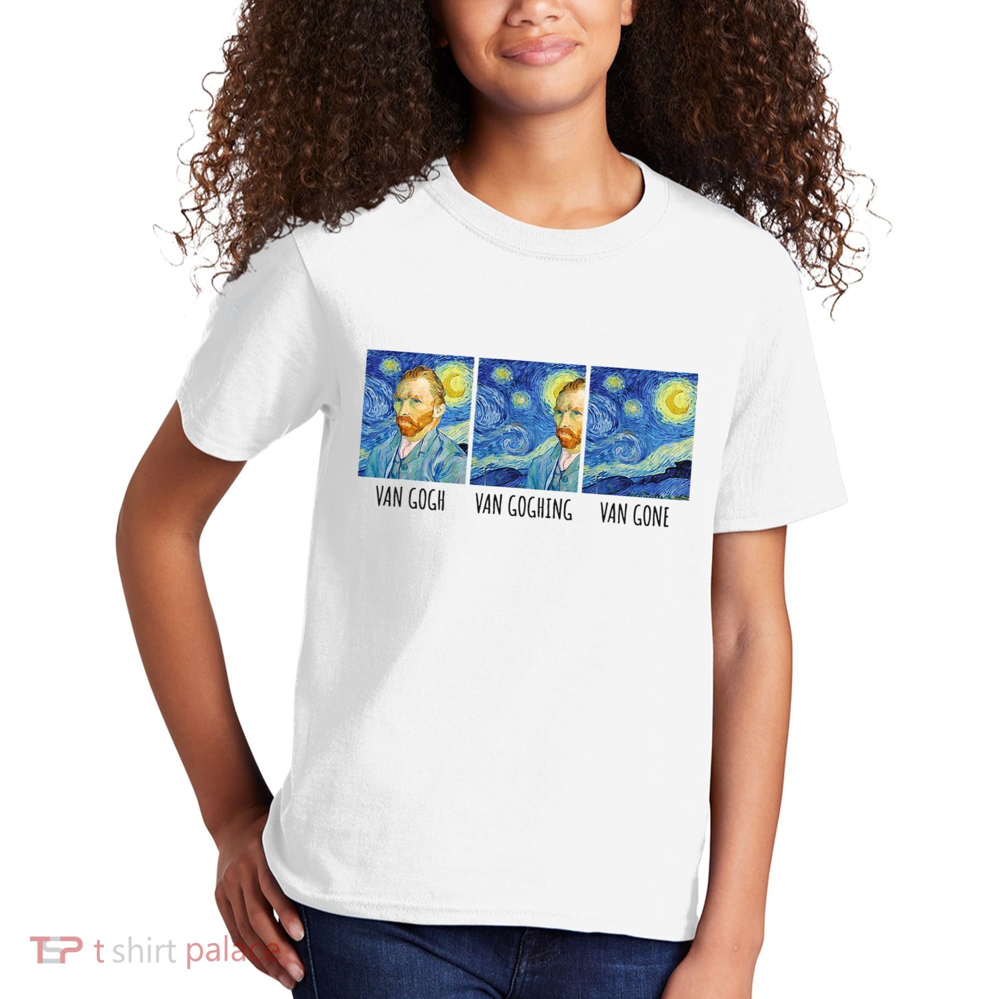 Funny Van Gogh Van Goghing Van Gone Fine Art Painting Joke Kids T-Shirt