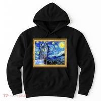 Funny Van Gogh Starry Night Llama Alpaca Hoodie thumb 0