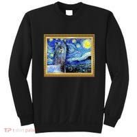 Funny Van Gogh Starry Night Llama Alpaca Sweatshirt thumb 0