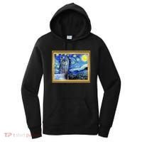 Funny Van Gogh Starry Night Llama Alpaca Women's Hoodie thumb 0