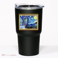 Funny Van Gogh Starry Night Llama Alpaca Tumbler thumb 0