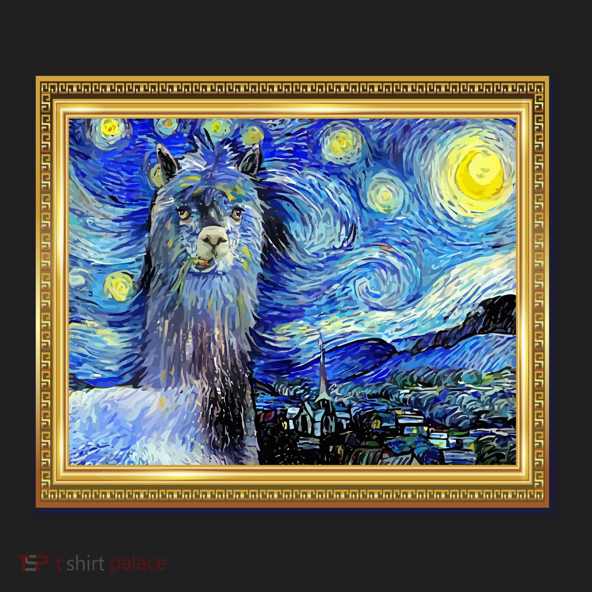 Funny Van Gogh Starry Night Llama Alpaca Tumbler