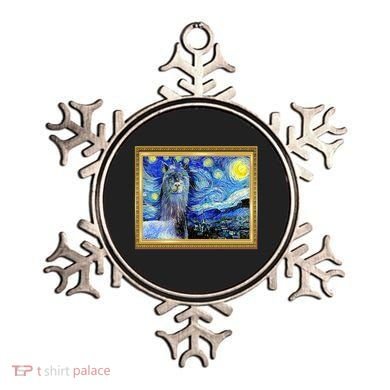 Funny Van Gogh Starry Night Llama Alpaca Ornament