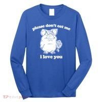 Funny Vegan Gift: Please Dont Eat Me (I Love You) Funny Gift Long Sleeve Shirt thumb 0