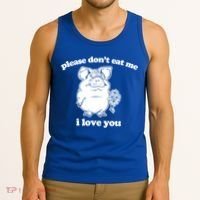 Funny Vegan Gift: Please Dont Eat Me (I Love You) Funny Gift Tank Top thumb 3